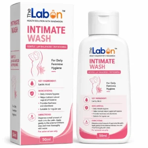 The Labon Intimate Wash 50 ml with Lactic Acid, a gentle pH-balanced feminine hygiene wash formulated to support daily freshness, cleanliness, and natural vaginal pH balance.